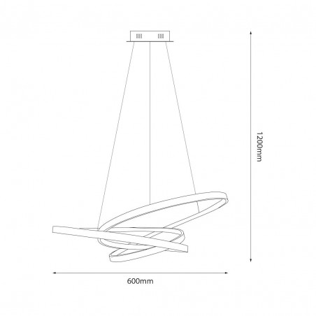 NOWOŚĆ ML1573Lampa wisząca EMPOLI 55W LED 4000K Milagro
