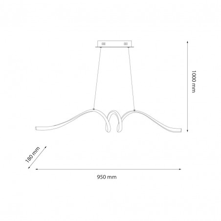NOWOŚĆ ML1577Lampa wisząca LOOP 28W LED 4000K Milagro