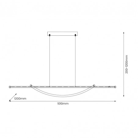NOWOŚĆ ML1584Lampa wisząca AMBAR 35W LED 4000K Milagro