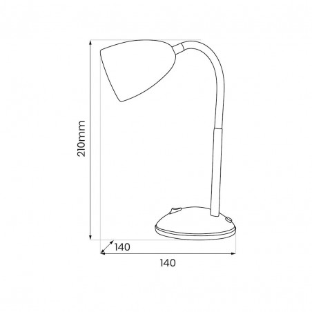 NOWOŚĆ ML1636Lampka biurkowa LOGIC White 1xE27 Milagro