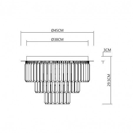 NOWOŚĆ ML1023Lampa sufitowa MILANO fi 45cm 6xE14 Milagro