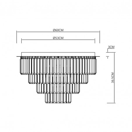 NOWOŚĆ ML1024Lampa sufitowa MILANO fi 60cm 9xE14 Milagro
