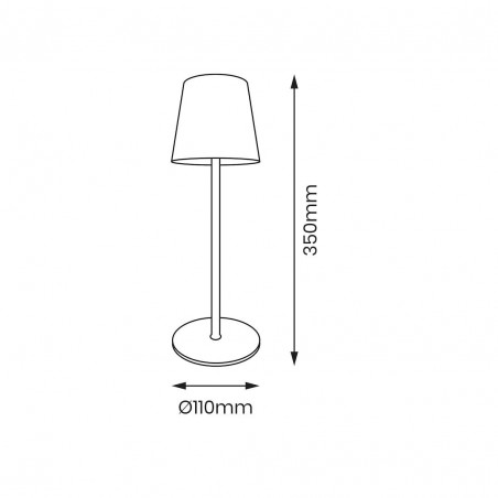 NOWOŚĆ EK1704Lampka Biurkowa Virgin 3W 3CCT IP44 Bateria Milagro