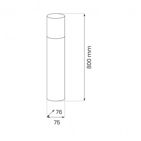 NOWOŚĆ EKO1712Słupek Ogrodowy Harlem 1xE27 IP44 80cm Milagro