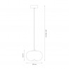 NOWOŚĆ ML1397Lampa wisząca VASO 1 SMOKED 4W Milagro