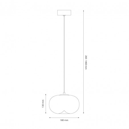 NOWOŚĆ ML1398Lampa wisząca VASO 1 WHITE 4W Milagro