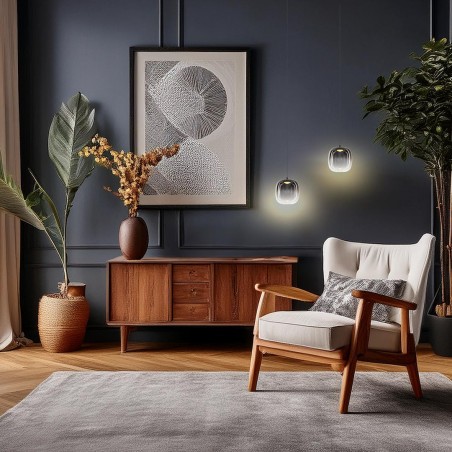 NOWOŚĆ ML1400Lampa wisząca VASO 2 SMOKED 4W Milagro