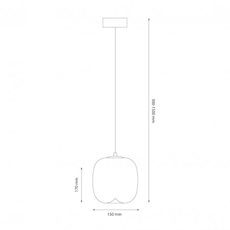 NOWOŚĆ ML1400Lampa wisząca VASO 2 SMOKED 4W Milagro