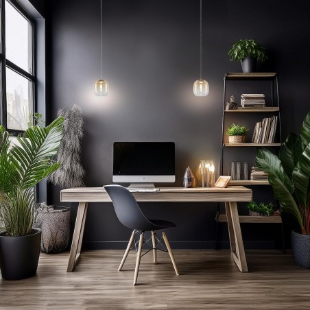 NOWOŚĆ ML1402Lampa wisząca VASO 2 AMBER 4W Milagro