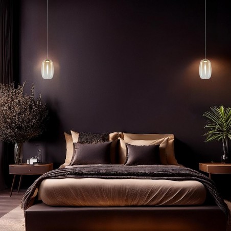 NOWOŚĆ ML1405Lampa wisząca VASO 3 AMBER 4W Milagro