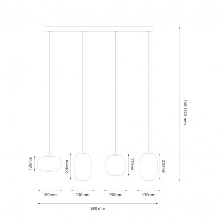 NOWOŚĆ ML1406Lampa wisząca VASO WHITE 15W Milagro