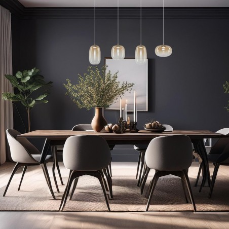 NOWOŚĆ ML1408Lampa wisząca VASO AMBER 15W Milagro
