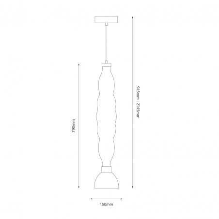 NOWOŚĆ ML1415Lampa wisząca LUCCO smoked 18W Milagro