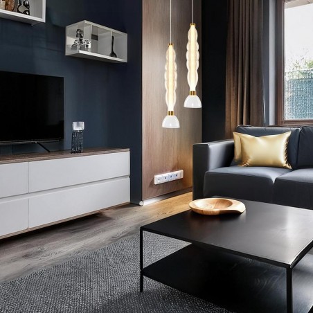 NOWOŚĆ ML1416Lampa wisząca LUCCO amber 18W Milagro