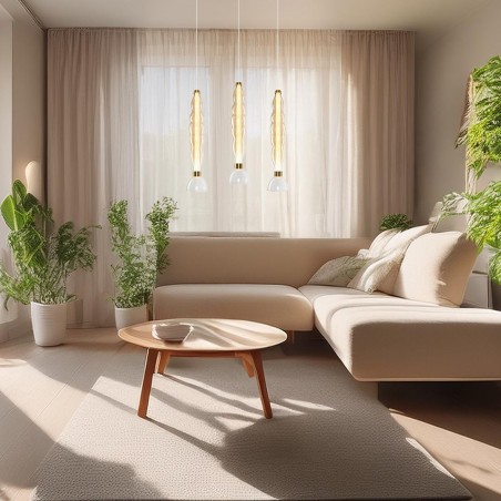 NOWOŚĆ ML1416Lampa wisząca LUCCO amber 18W Milagro
