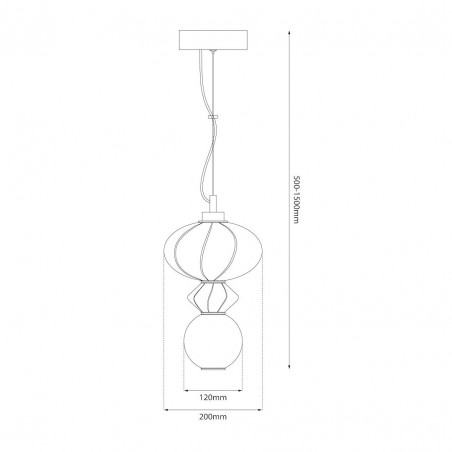 NOWOŚĆ ML1419Lampa wisząca ASCOLI 8W LED Milagro