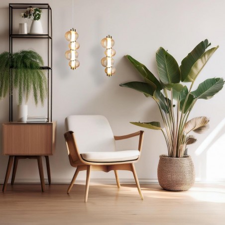 NOWOŚĆ ML1422Lampa wisząca BOLLA GOLD 17W LED Milagro
