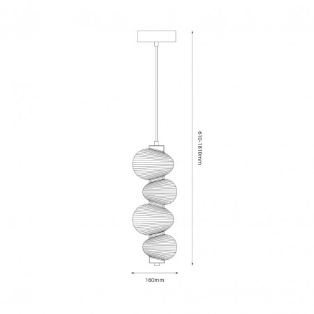 NOWOŚĆ ML1423Lampa wisząca BOLLA SMOKED 17W LED Milagro