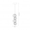 NOWOŚĆ ML1423Lampa wisząca BOLLA SMOKED 17W LED Milagro