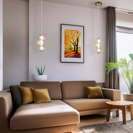 NOWOŚĆ ML1424Lampa wisząca BOLLA GOLD 12W LED Milagro