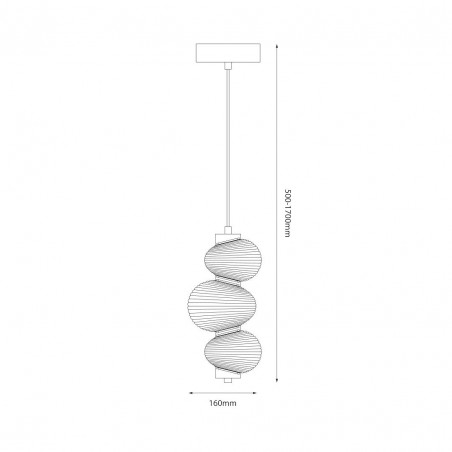 NOWOŚĆ ML1424Lampa wisząca BOLLA GOLD 12W LED Milagro