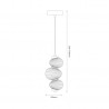 NOWOŚĆ ML1424Lampa wisząca BOLLA GOLD 12W LED Milagro