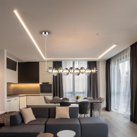 NOWOŚĆ ML1427Lampa wisząca BOLLA SMOKED 32W LED Milagro