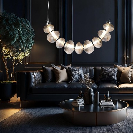 NOWOŚĆ ML1429Lampa wisząca BOLLA SMOKED 36W LED Milagro
