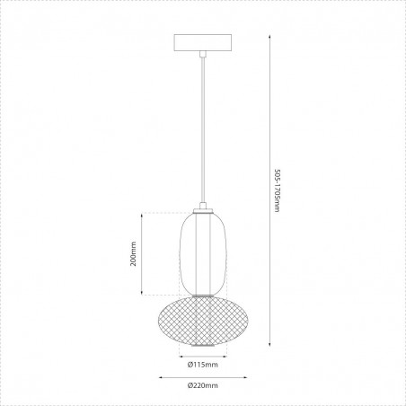 NOWOŚĆ ML1432Lampa wisząca ARAME 15W LED Milagro