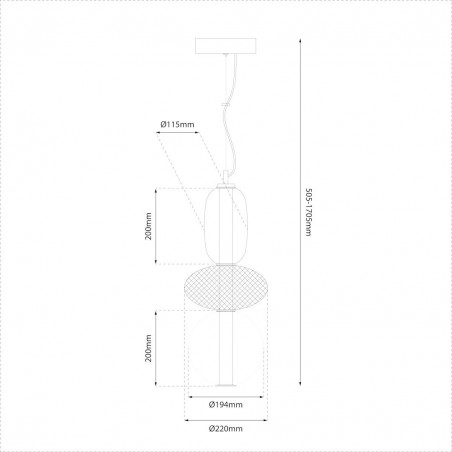 NOWOŚĆ ML1433Lampa wisząca ARAME 23W LED Milagro