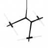 NOWOŚĆ XCP8053-6.BLACK Lampa wisząca CANDELABR 6 czarna - aluminium, szkło  King Home