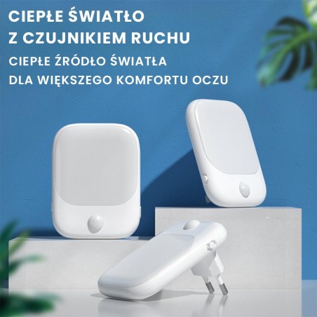 NOWOŚĆ EKW1440Lampka Wtykowa Pati 2700K + PIR Milagro