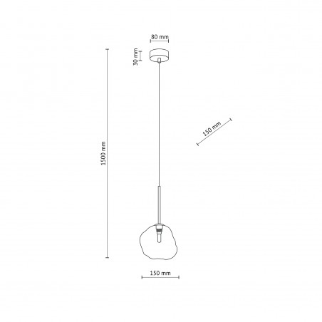 NOWOŚĆ 11017MISTY LAMPA WISZĄCA 1XG9 Tk Lighting