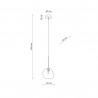 NOWOŚĆ 11017MISTY LAMPA WISZĄCA 1XG9 Tk Lighting