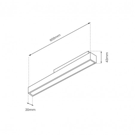 NOWOŚĆ ML7147Magnetic track 600mm 24W 4000K Milagro