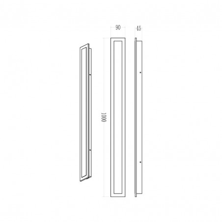NOWOŚĆ ML1724Kinkiet Wow 25W 3CCT IP54 100cm Milagro