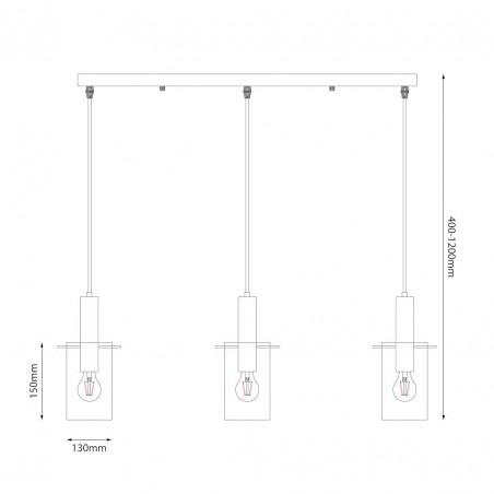 NOWOŚĆ ML1817Lampa wisząca Arcadia Gold 3xE27 Milagro