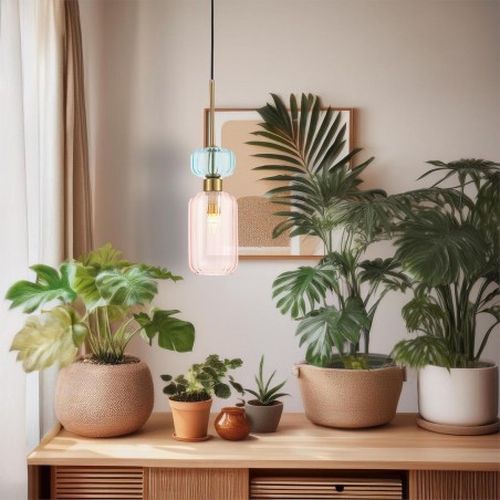 NOWOŚĆ ML1822Lampa wisząca MOLLY PINK 1xE14 Milagro