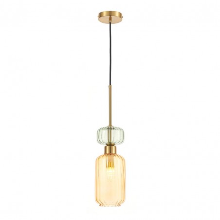 NOWOŚĆ ML1823Lampa wisząca MOLLY AMBER 1xE14 Milagro