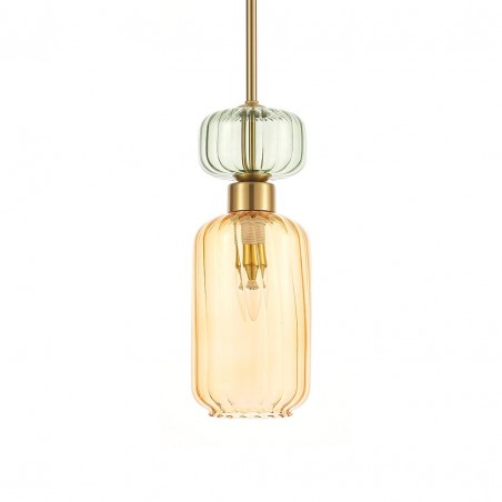 NOWOŚĆ ML1823Lampa wisząca MOLLY AMBER 1xE14 Milagro