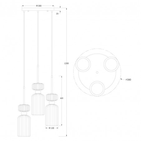 NOWOŚĆ ML1825Lampa wisząca MOLLY 3xE14 Milagro