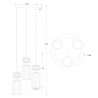 NOWOŚĆ ML1825Lampa wisząca MOLLY 3xE14 Milagro