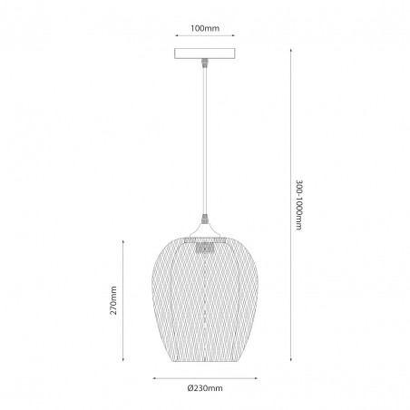 NOWOŚĆ ML1807Lampa wisząca ALMA 1xE27 Milagro