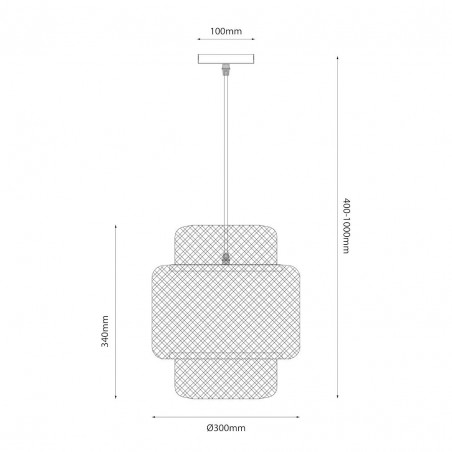 NOWOŚĆ ML1808Lampa wisząca HESTIA 1xE27 Milagro