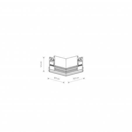 NOWOŚĆ LVM RECESSED HORIZONTAL CORNER 11622 Nowodvorski