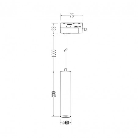 NOWOŚĆ ML2063Oprawa Pipe Track Zwis Czarny 1xGU10 Milagro