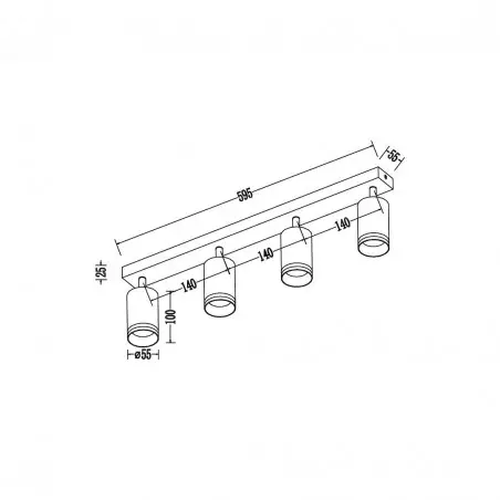 NOWOŚĆ ML2074Oprawa Pipe Ring Spot Biały 4xGU10 Milagro