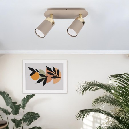 NOWOŚĆ MLP2329Lampa sufitowa JOKER CASHMERE/GOLD 2xGU10 Milagro