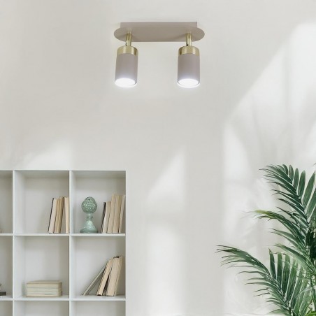 NOWOŚĆ MLP2329Lampa sufitowa JOKER CASHMERE/GOLD 2xGU10 Milagro