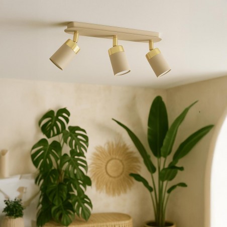 NOWOŚĆ MLP2330Lampa sufitowa JOKER CASHMERE/GOLD 3xGU10 Milagro